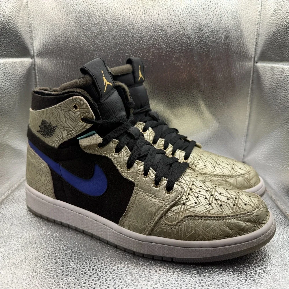 Size 12 ‎ Nike Air Jordan 1 High Zoom Air Comfort Gold Laser Sneakers DQ0659-700
